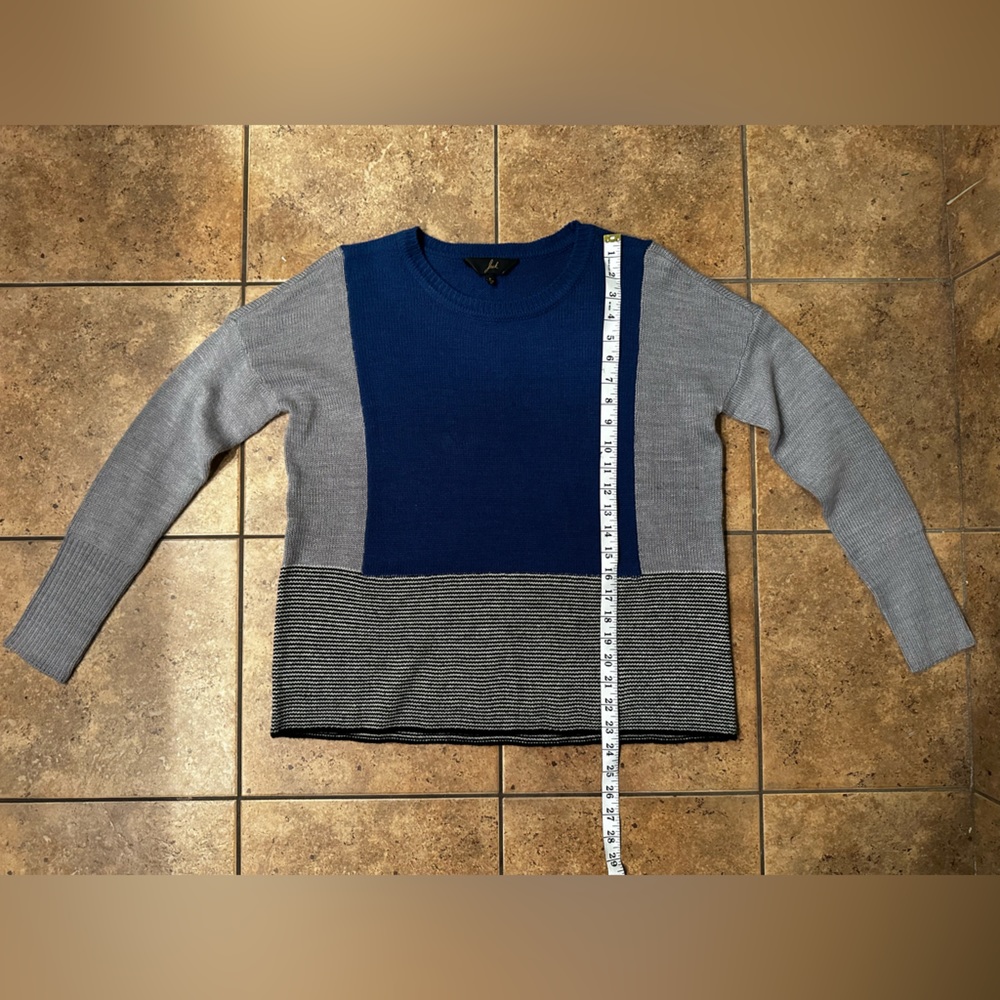 Jack Color Block Sweater Size Small Blue Striped - Picture 3 of 7